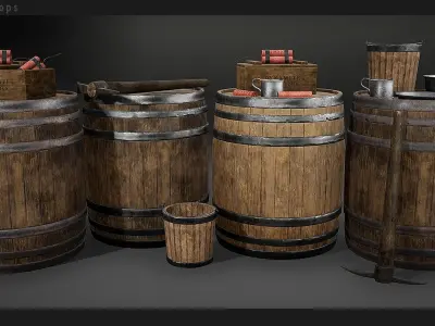 Western Props Vol 1 Free low-poly 3D model