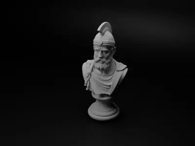 Ottoman Soldier Bust Chess 3D print model
