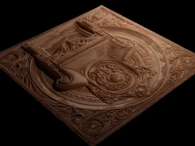 chair CNC 3d Print High Relief Sand Casting 3D print model