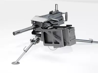 Military MK19 Automatic Grenade Launcher 3D 3D model