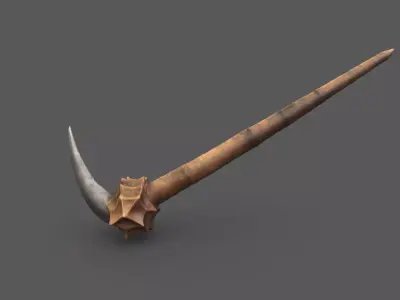 Brutal Bone War Pick Free low-poly 3D model