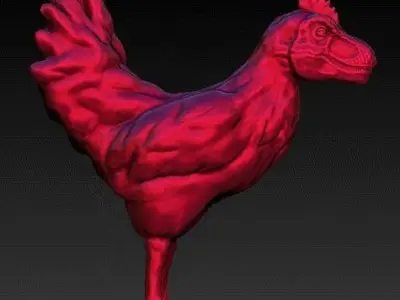 Chikensaurus rooster Free 3D print model