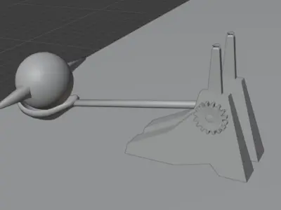 Catapult Animation Free low-poly 3D model