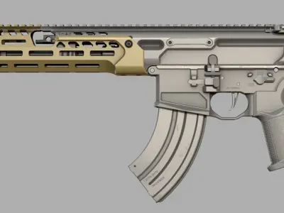 MCX Spear LT - FULL KIT - Replica - LOW POLY Low-poly 3D model