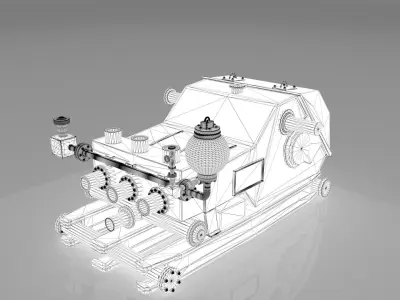 Mud Pumps Low-poly 3D model