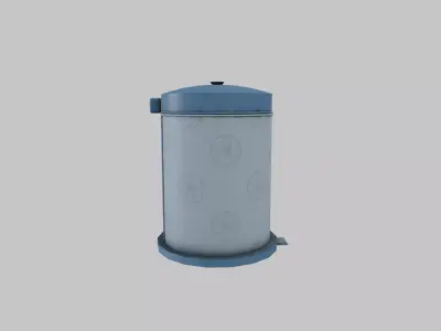 Dustbin Low-poly 3D model