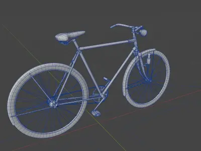 Vintage Bicycle Rigged 3D model