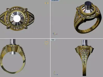 Gold Ring 3D print model