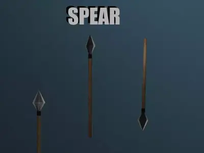 Spear Low-poly 3D model