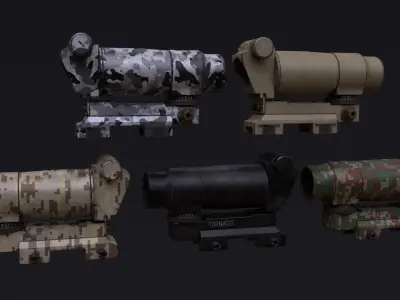 Tornado Red Dot Sight Low-poly 3D model
