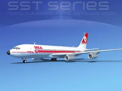 Boeing 707-320 SS Middle East Airlines 3D model