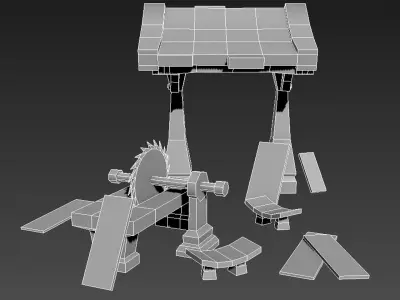 Lumber Mill  Low-poly  Low-poly 3D model