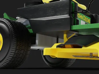 High Poly Riding Lawnmower 3D model