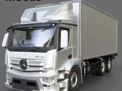 Mercedes Benz Antos Cargo Truck Free 3D model
