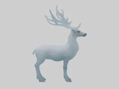 Ice Deer Model Low-poly 3D model