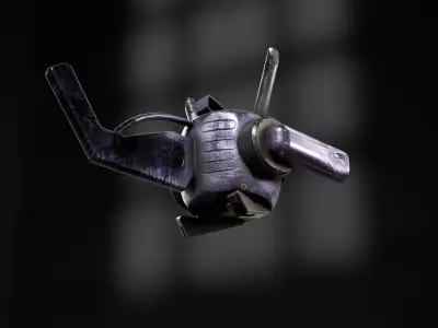 Robotic space fly bee vol2 Low-poly 3D model