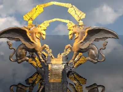 Zeus Stone gateway  3D model