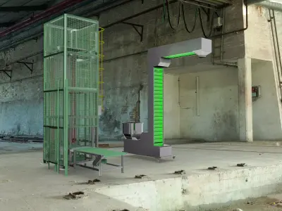 Z chain conveyor Assembly 3D model