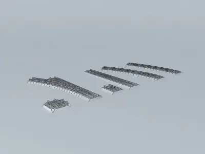 Model Train Track (HO Gauge) Free 3D model