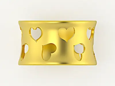 Hearts ring 3D model