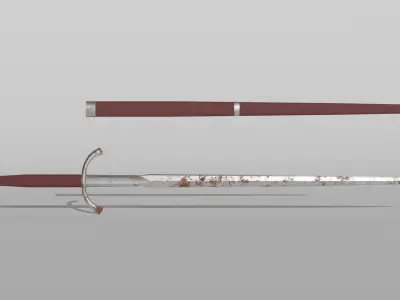 Great Sword Low-poly 3D model