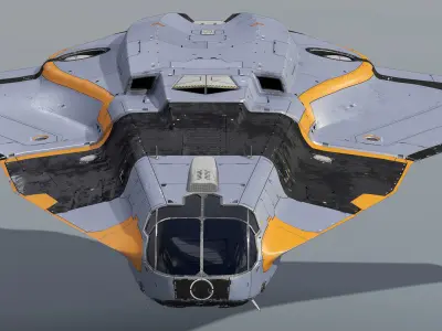 Space Fighter Roxetta Low-poly 3D model
