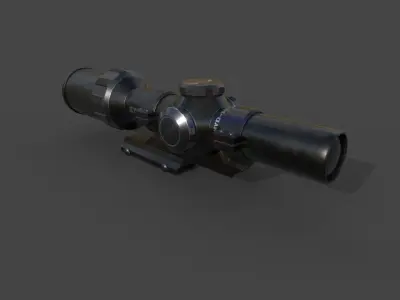 Scope 6X Low-poly 3D model