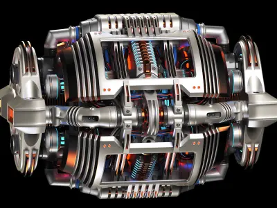 Sci Fi Generator Kitbash Element 3D model