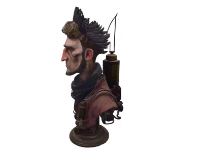 Steampunk Explorer Inventor Bust 3D model