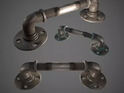 Rusted Pipe - Lowpoly Low-poly 3D model