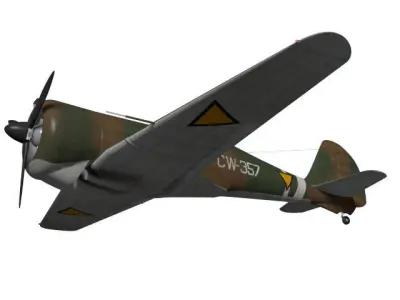 Curtiss Wright Model 21 B 3D model