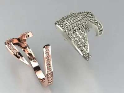 2 part ring 3D print model