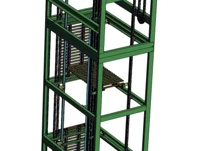 Continuous hoist 3D model