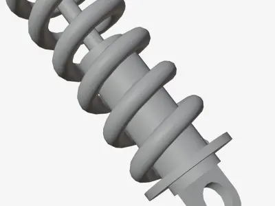 Coil Spring Suspension Low-poly 3D model