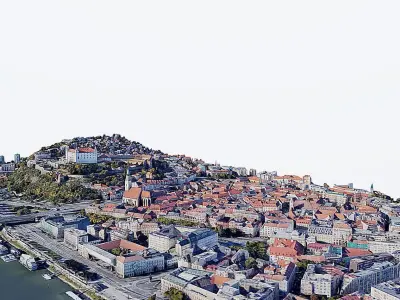 Bratislava Castle Low-poly 3D model