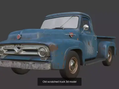 8 Old Scratched Truck 3d Model 3D Model Pack