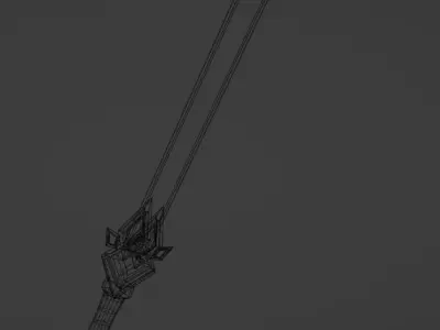 Emerald Sword Low-poly 3D model