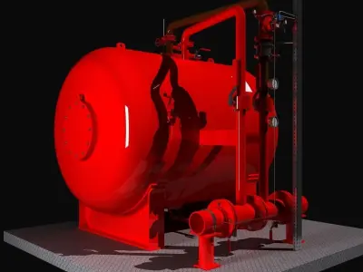 Fire Water Tank 3D model