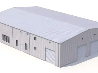 Industrial Building 60 PBR Low-poly 3D model