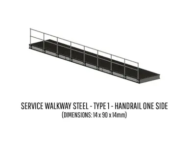 DET-0024 Service walkways steel H0-scale 26 items 3D print model
