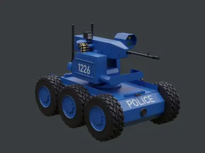 Armed Police Robot 3D model