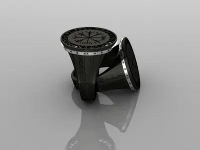 viking runes ring 3D print model