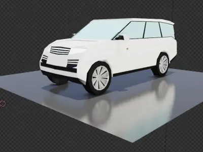 Low Poly SUV car Free 3D model