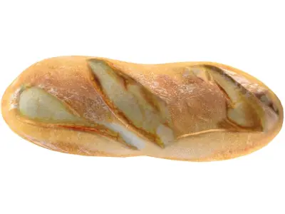 Bread 3  Low-poly 3D model
