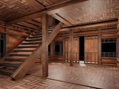 Medieval Houses 29- 4K Textures Game Ready Low-poly 3D model