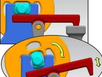 Waterwheel machine tool with gears and wheels 3D model