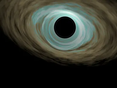 3D Black Hole Model  Exploration of Space-Time Distortion Low-poly 3D model
