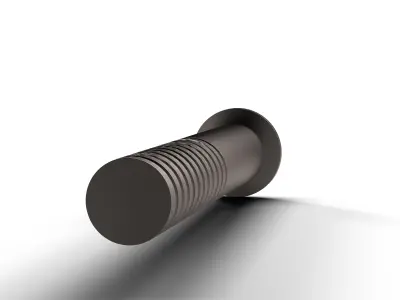 Flat Screw  Low-poly 3D model