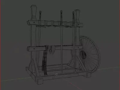 WeaponRack Low-poly 3D model
