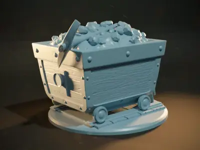 Mine Cart 3D Print Coal Cart 3D Print 3D print model